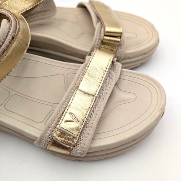 Vionic Walk Max Wanderer Sandal Women's Hook & Loop Gold Size US7.5 EU38 - Picture 9 of 11